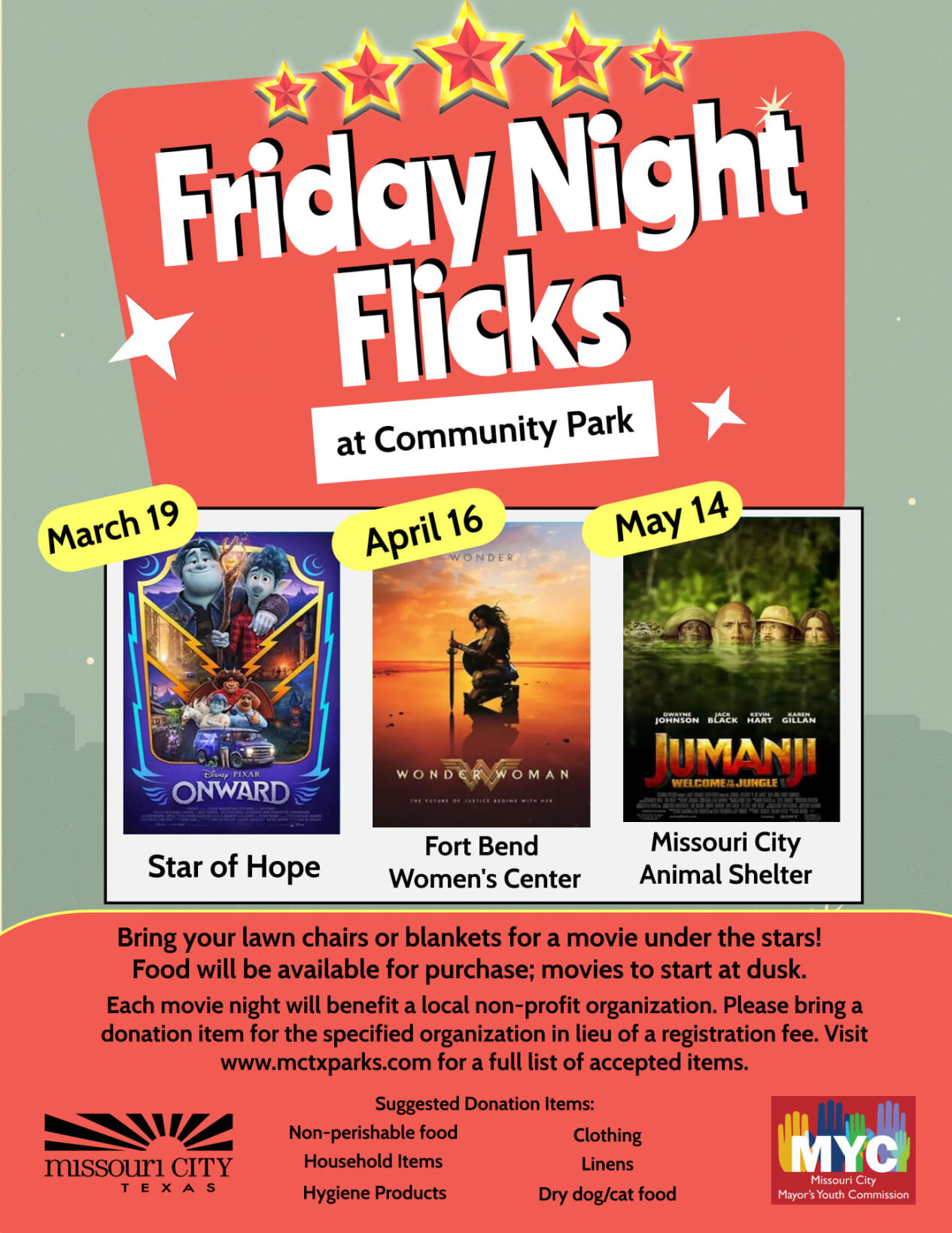 Missouri City to screen 'Friday Night Flicks' at Community Park